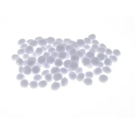 Pompony kreatywne Brewis 1cm Białe, 100szt - 2